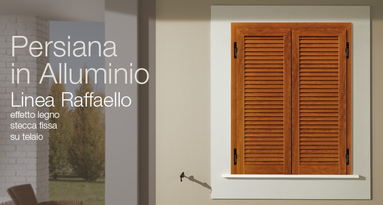 Fiorblock persiane allumino raffaello Persiane in alluminio effetto legno